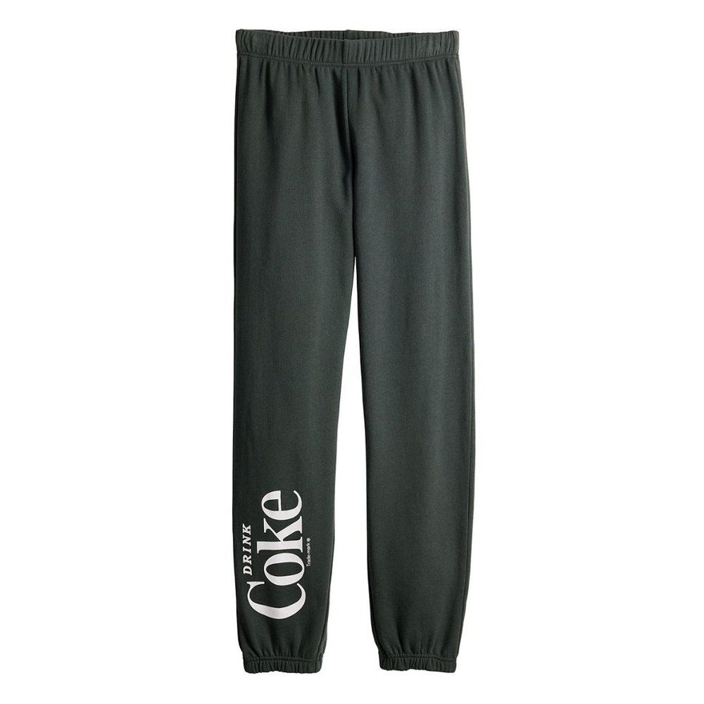 Coca Cola Coke Wide Leg Sweatpants Joggers Drawstring Gray Sz Woman's M NWT